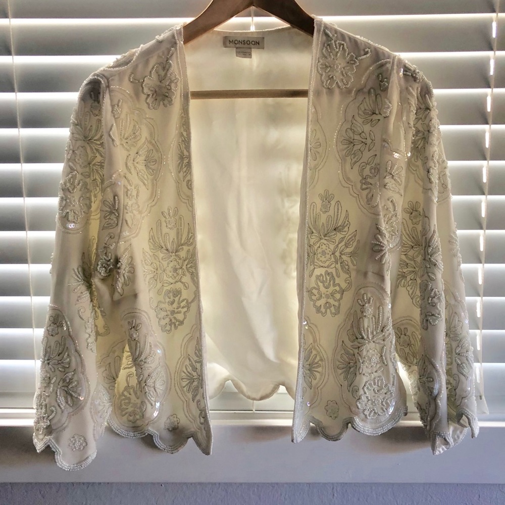 Monsoon cape Size M-L with beads and sequins NEW